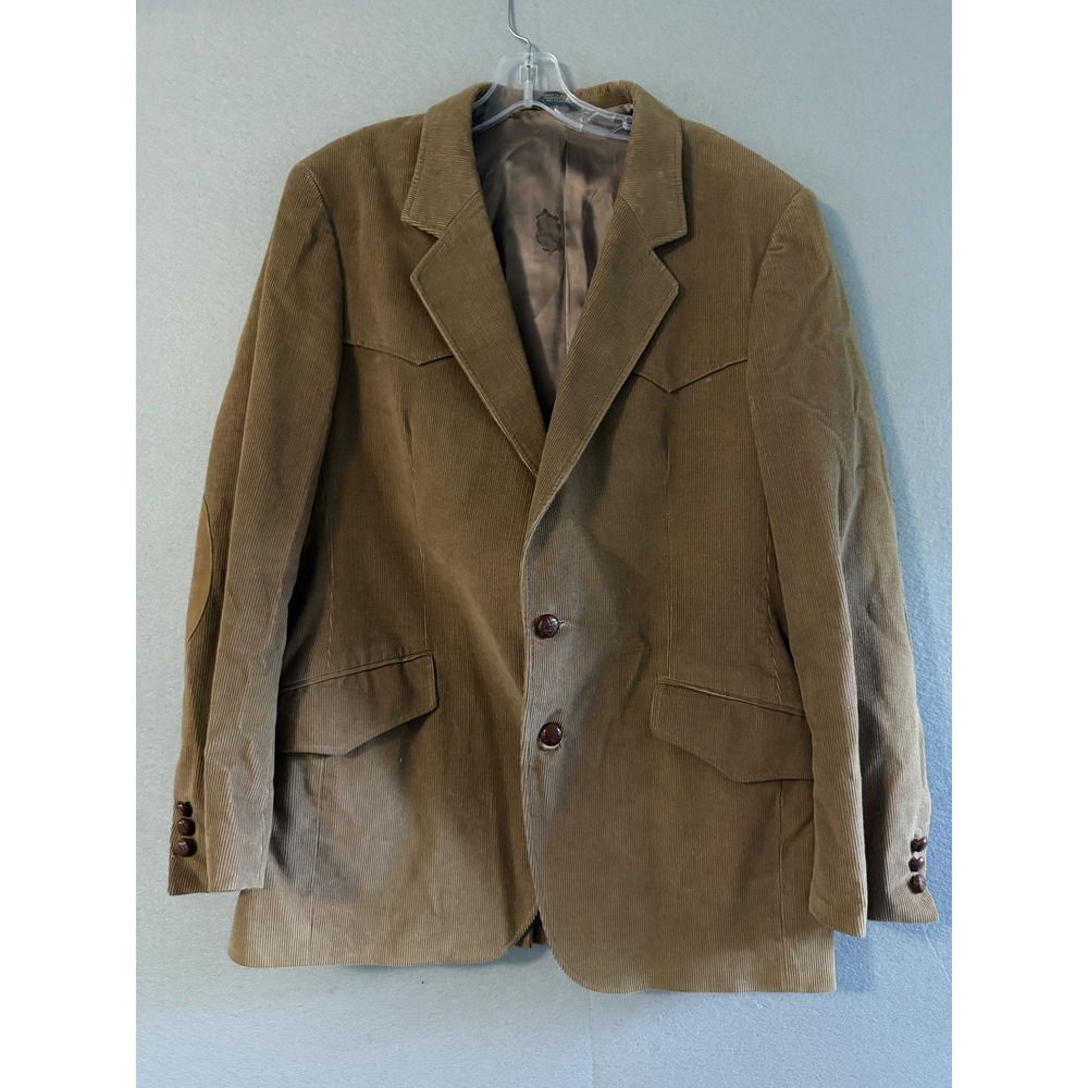 Cavender's Blazer Sport Coat Mens 42R Brown Corduroy Western Jacket Fall